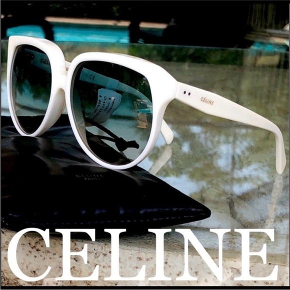 CELINEoff white frame gradient lens square sunglasses - Picture 2 of 11